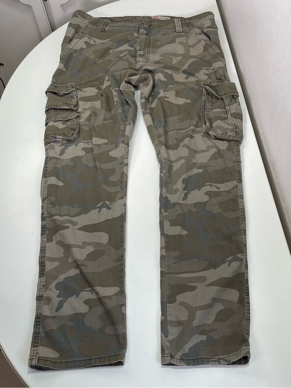 Wrangler Men's Cargo Pants Camo Regular Taper 36x32 Utility Outdoor